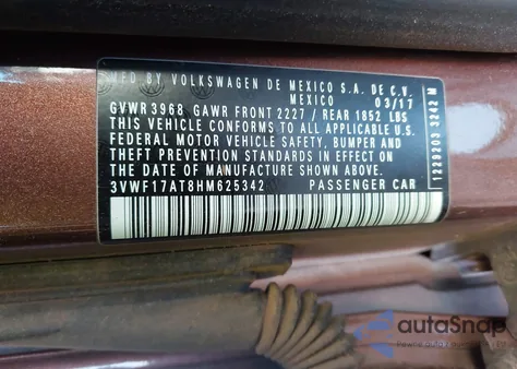 2017 Volkswagen Beetle #Pinkbeetle/1.8T Classic/1.8T S from USA, damaged, VIN 3VWF17AT8HM625342